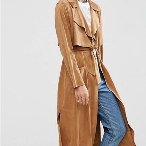 ASOS Faux Suede Trench